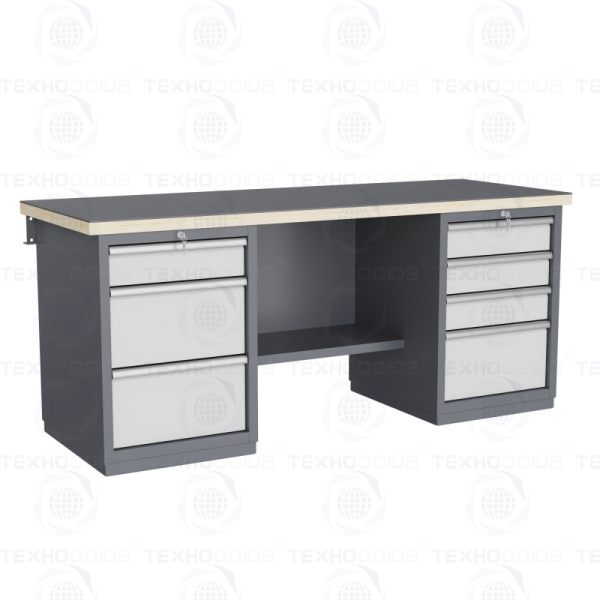 GRAND 205.34.4 Верстак металлический (двухтумбовый)